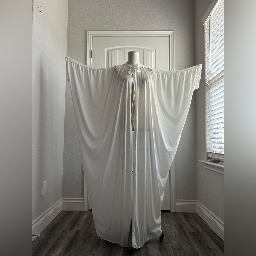 Vintage Cocoon Batwing Boho lace tie caftan lounge OSFM